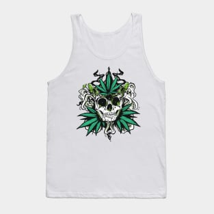 Skull Weed Mushroom Tank Top